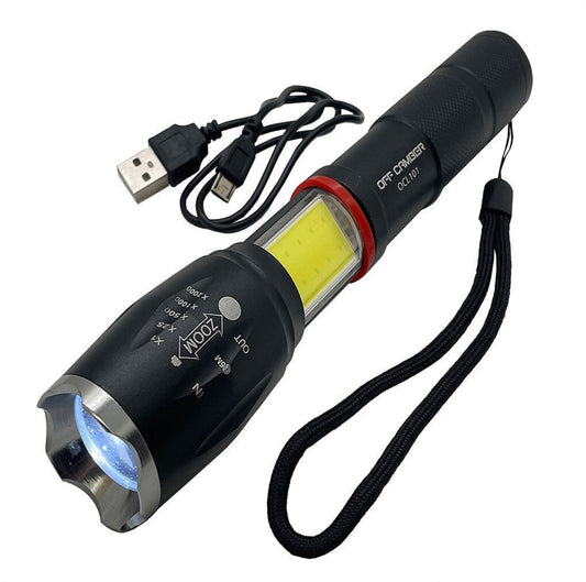 CAMP-PRO Off Camber Lighting LED Flashlight Rechargeable USB COB