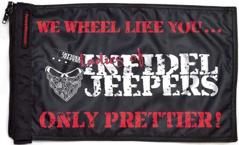 Ladies of IJ Flags Forever Wave 12”x18”