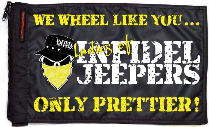 Ladies of IJ Flags Forever Wave 12”x18”