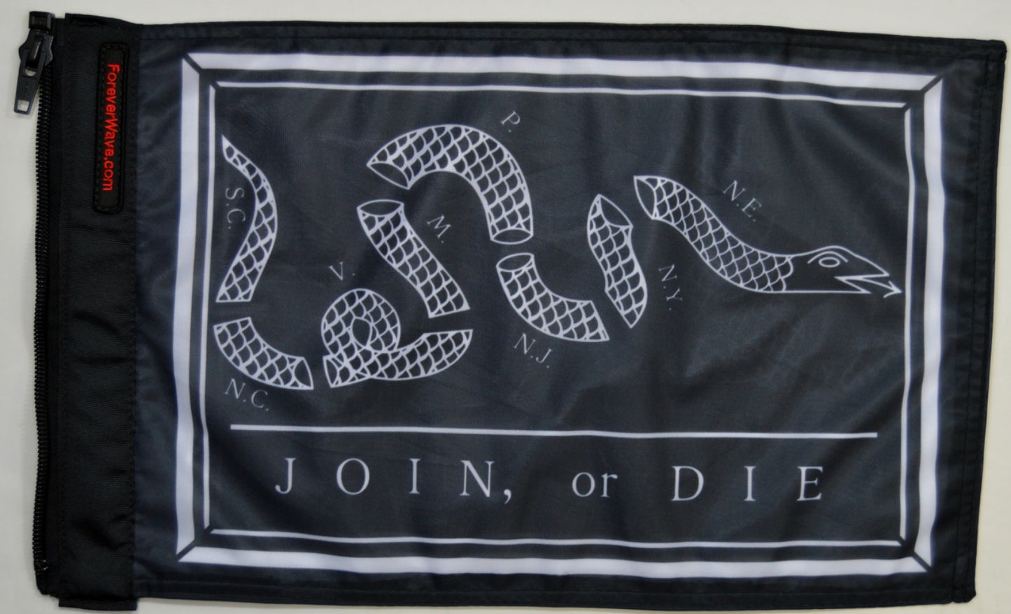 Franklin Join or Die Flag Forever Wave 12”x18”