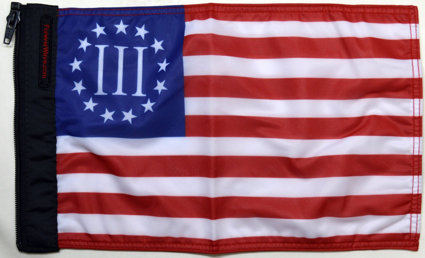 Nyberg Three Percenter Flag Forever Wave 12”x18”