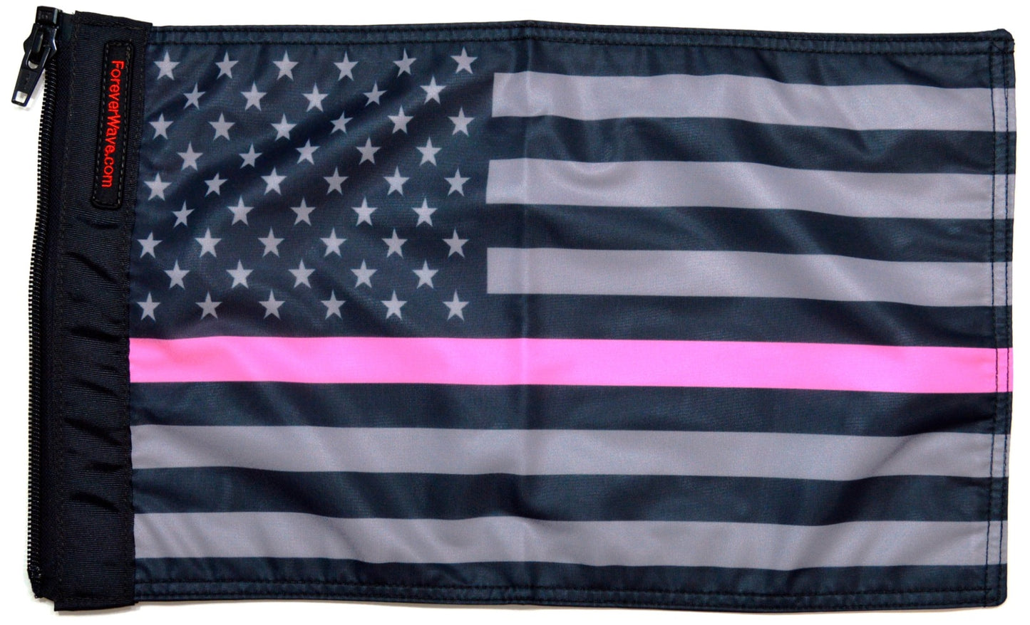 USA Subdued Thin Pink Line Flag Forever Wave 12”x18”