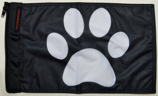Paw Print Flag Forever Wave 12”x18”