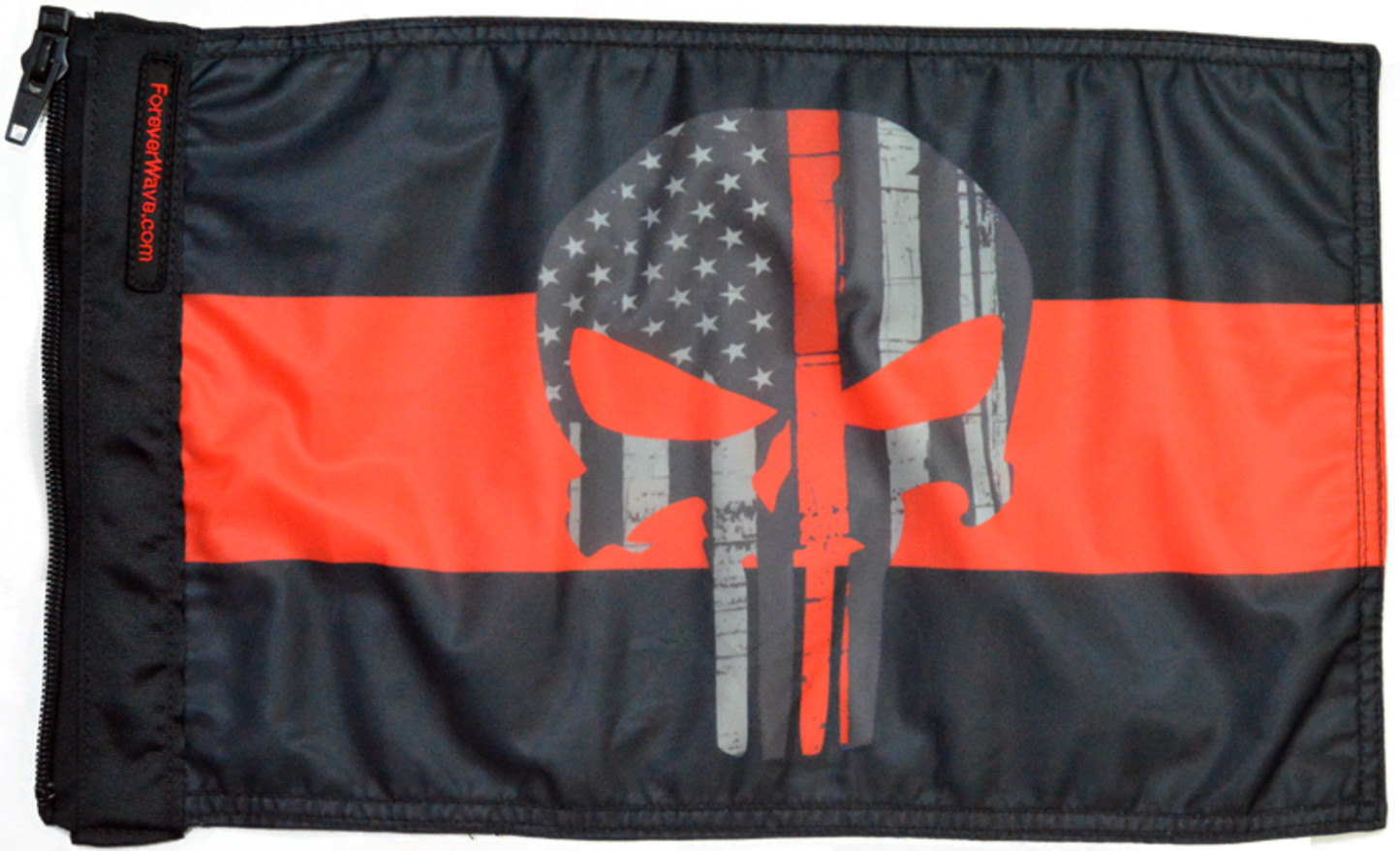 Thin Red Line Punisher Flag Forever Wave 12”x18”