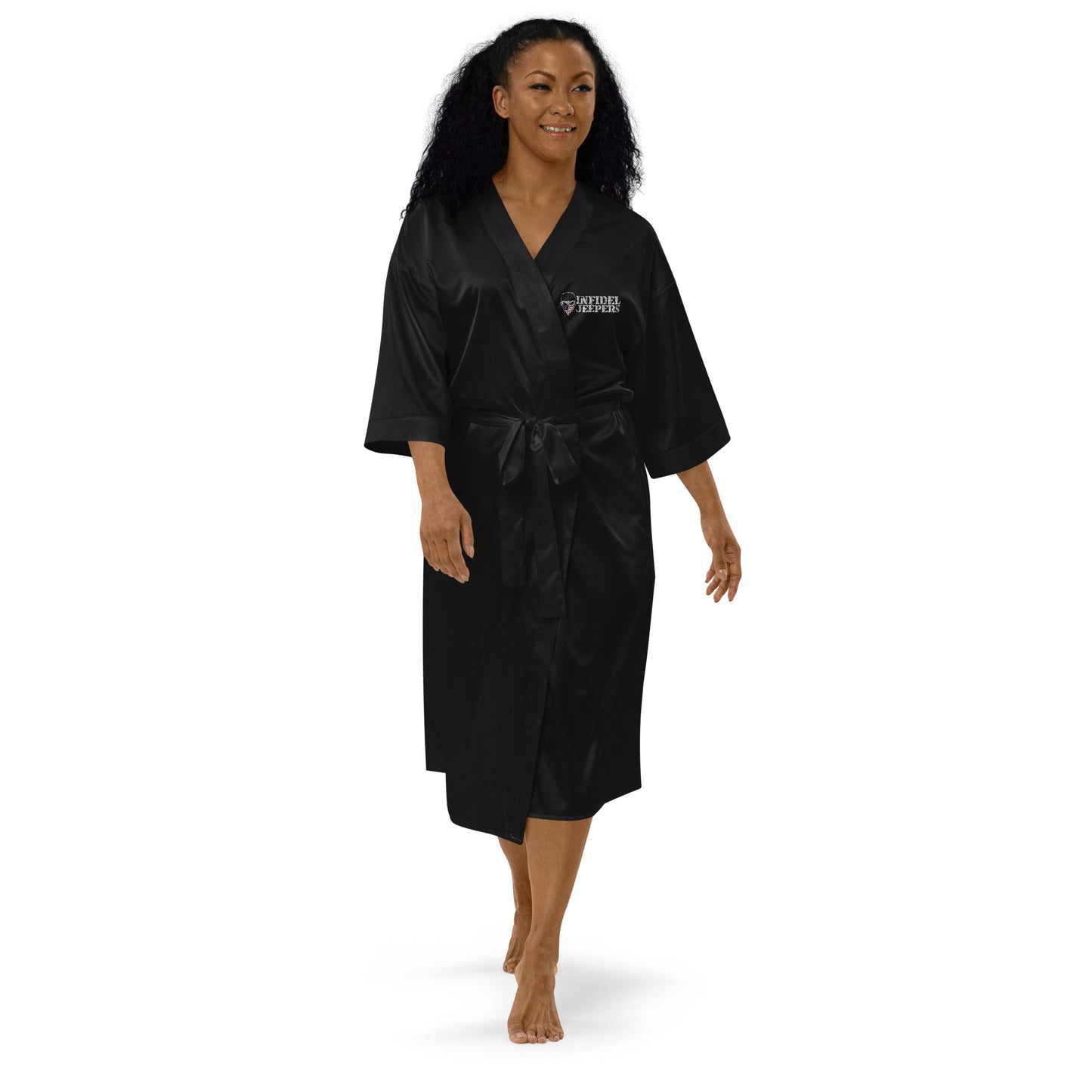 IJ Satin Robe Embroidered