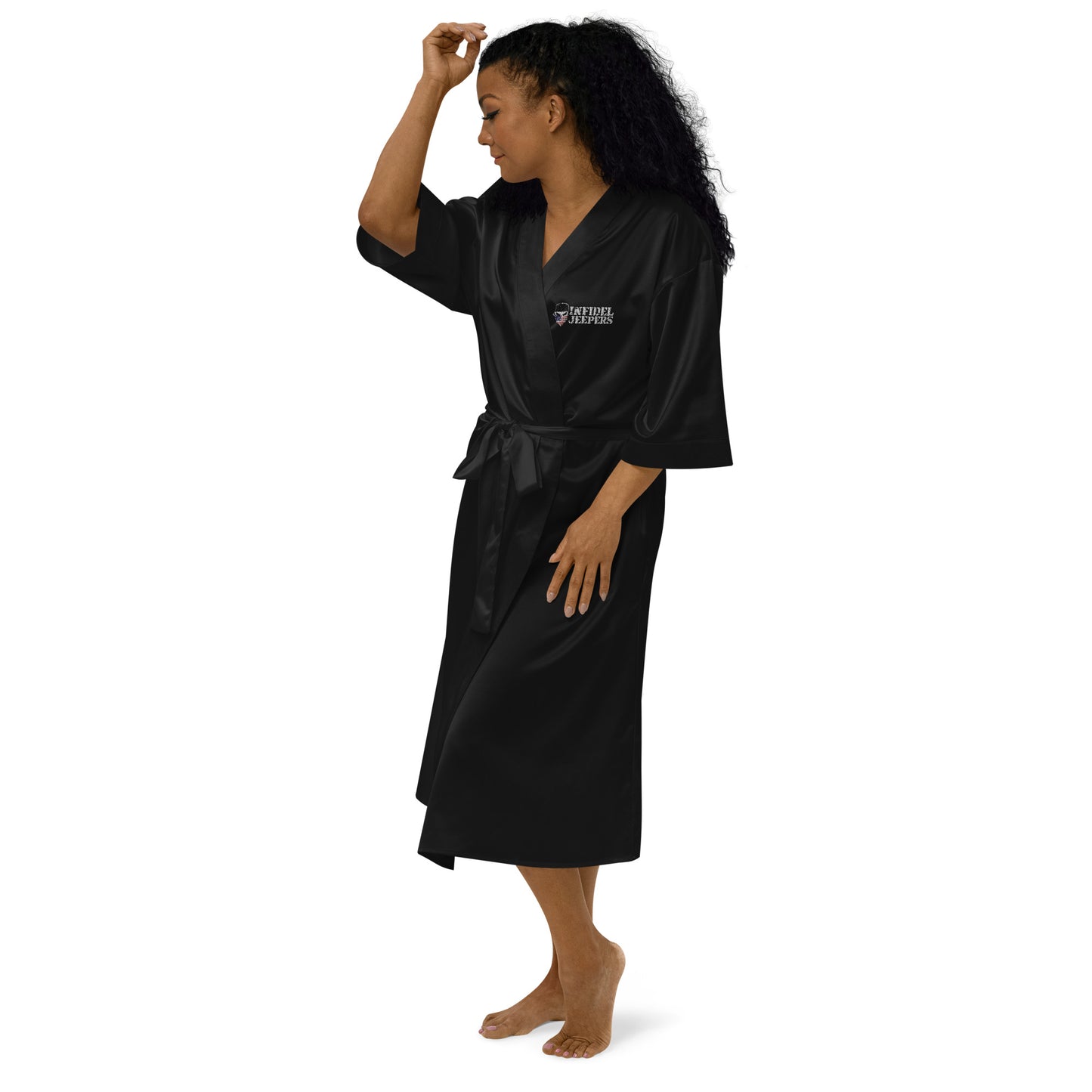 IJ Satin Robe Embroidered