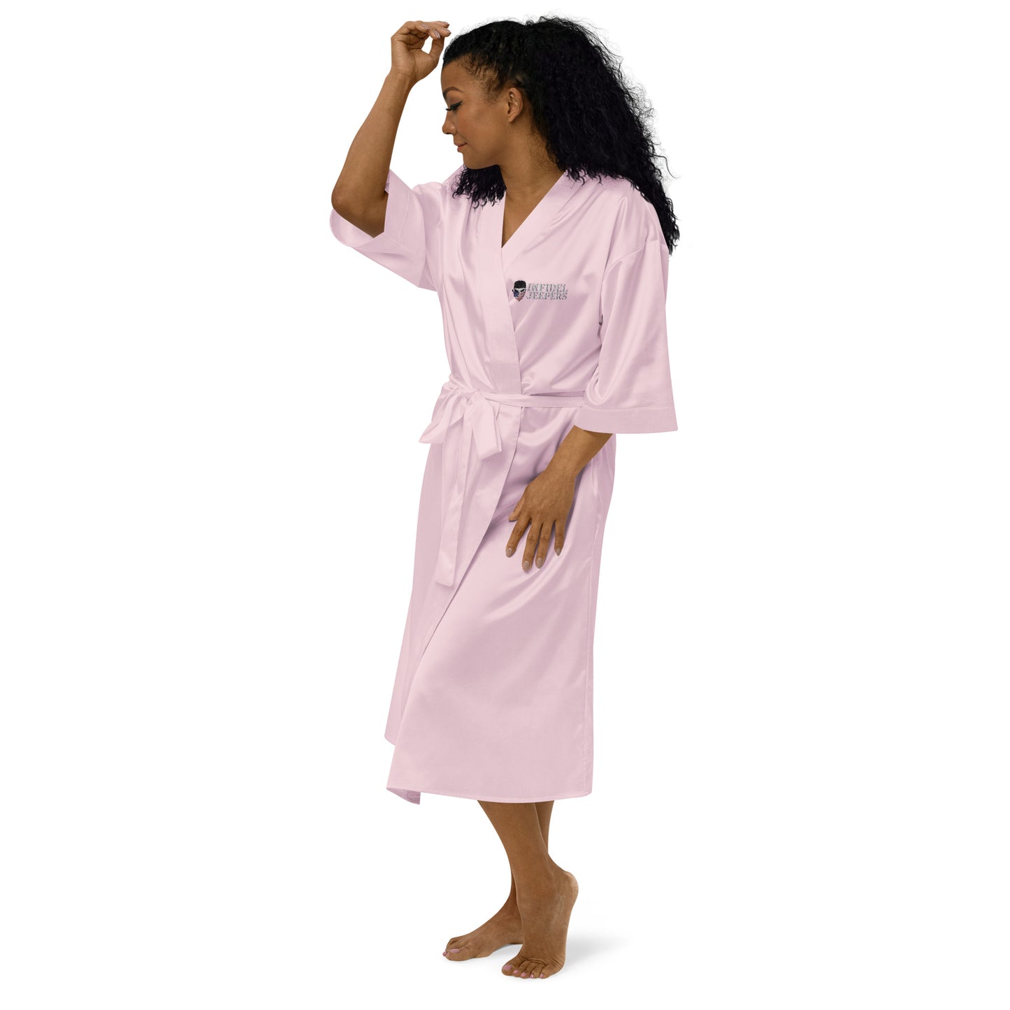 IJ Satin Robe Embroidered