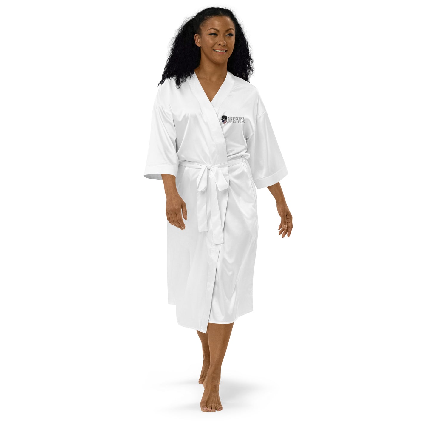IJ Satin Robe Embroidered