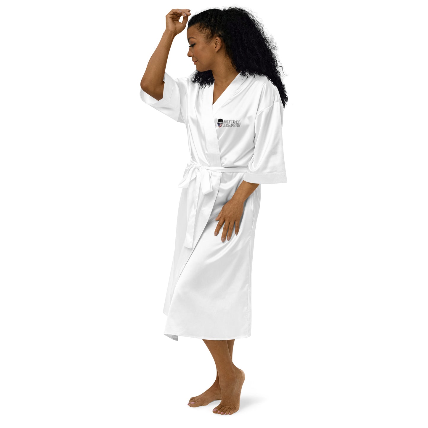 IJ Satin Robe Embroidered