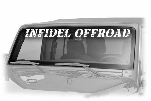 Infidel Offroad Windshield Banners 3"x 36" Option D