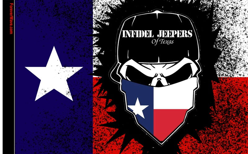 IJ Of Texas Flags Forever Wave 12”x18”