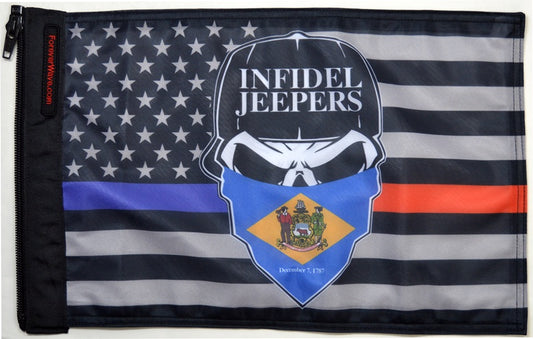 IJ of Delaware Flags Forever Wave 12”x18”