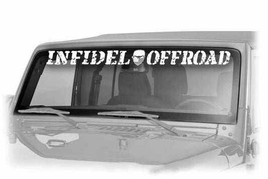 Infidel Offroad Windshield Banners 3"x 36" (with Logo) Option C