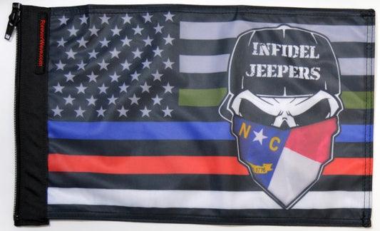 IJ of North Carolina Flags Forever Wave 12”x18”