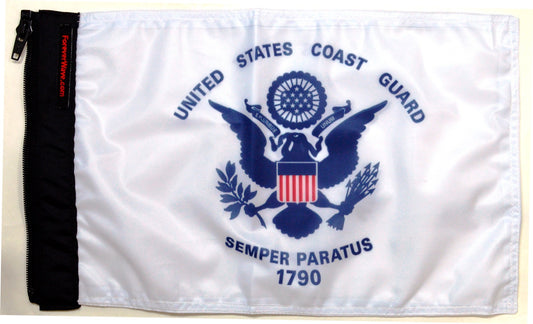 Coast Guard Flag Forever Wave 12”x18”