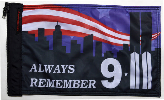 911 Tribute Flag Forever Wave 12”x18”