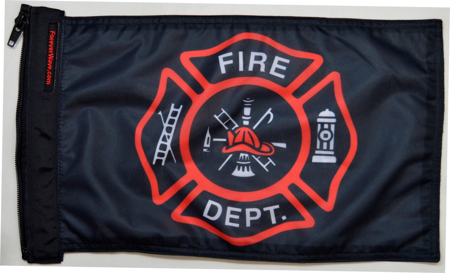Fire Department Flag Forever Wave 12”x18”