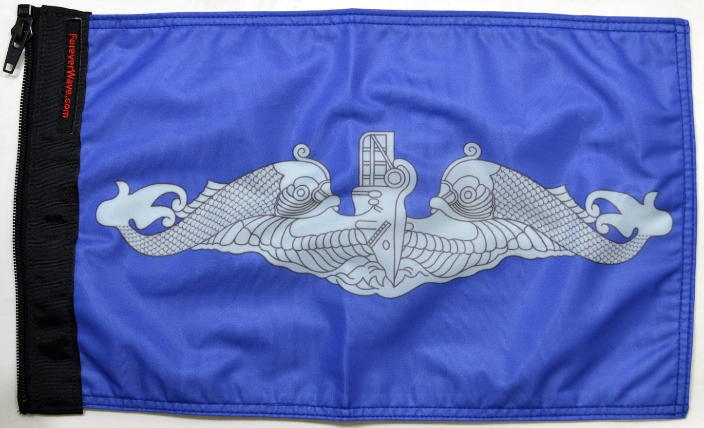Submarine Silver Dolphins Flag Forever Wave 12”x18”