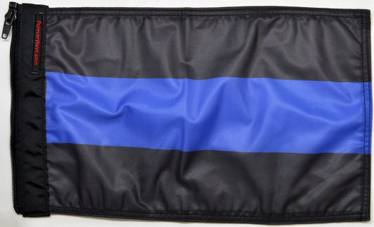 Thin Blue Line Flag Forever Wave 12”x18”