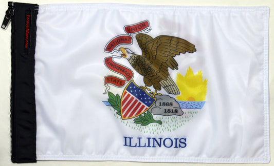 State Flag Illinois Forever Wave 12”x18”