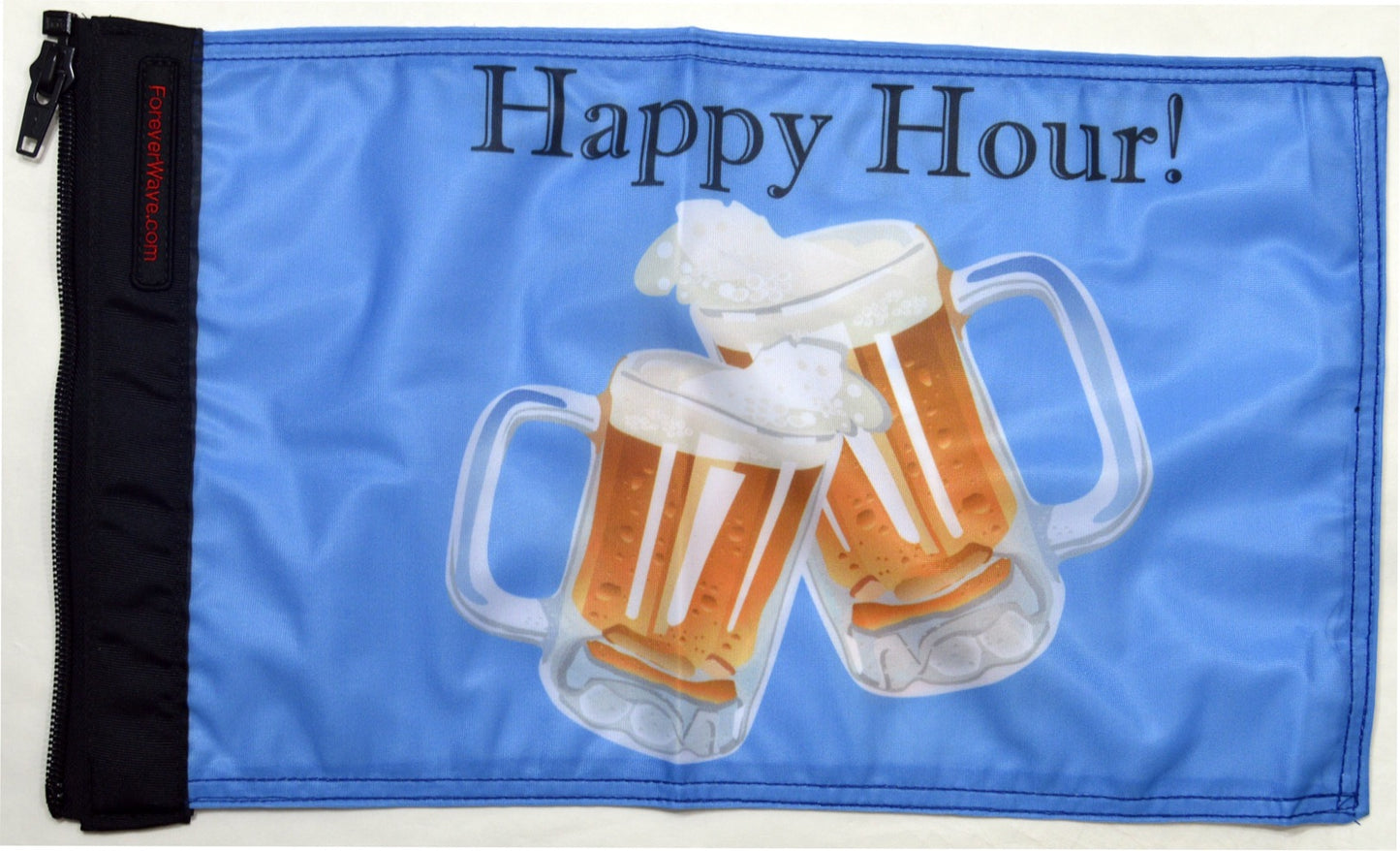 Happy Hour Beers Flag Forever Wave 12”x18”