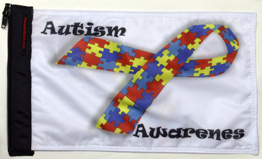 Autism Awareness Flag Forever Wave 12”x18”