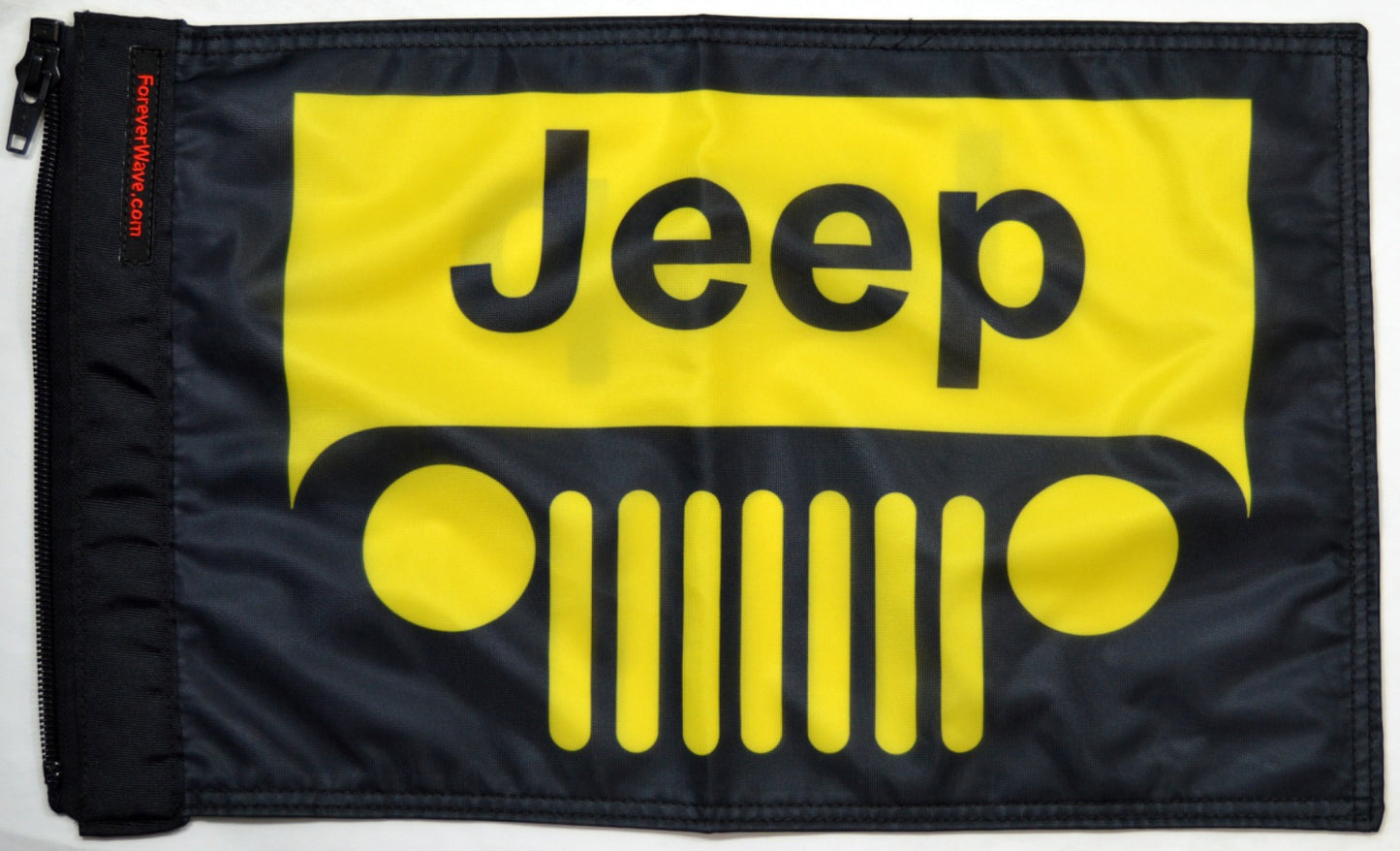 Jeep Grill Flag Yellow Forever Wave 12”x18”