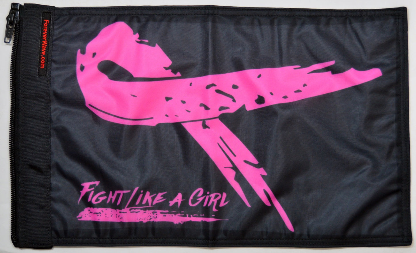 Pink Ribbon Fight Like A Girl Flag Forever Wave 12”x18”