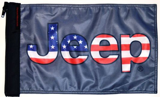 Jeep USA Flag Forever Wave 12”x18”